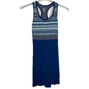 Title Nine Athletic Dress Sz S Blue Racer Back Pocket Tennis Pickleball Stretch